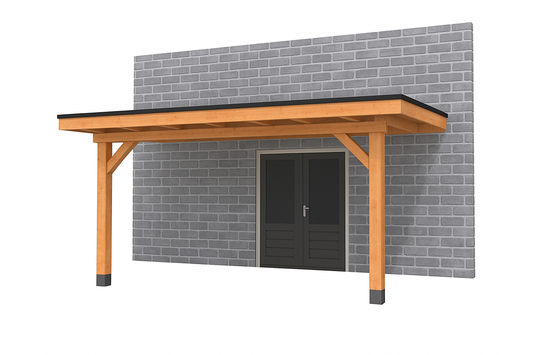 Overkapping aan huis met EPDM dak 300x250 cm